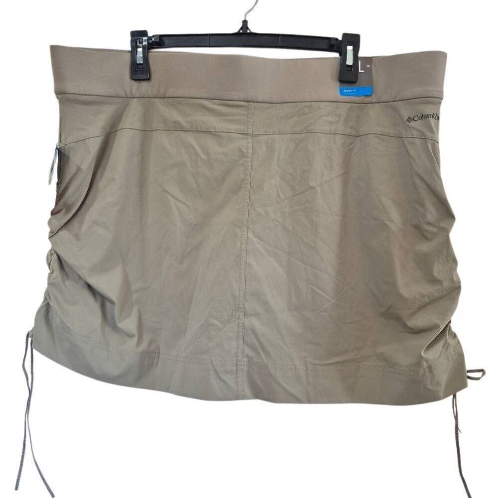 Columbia Women's Khaki Nylon/Spandex Omnishield Skort Athletic Skirt with Side R - Picture 7 of 12
